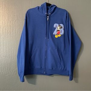 Walt Disney World Unisex 1928 Mickey Mouse Blue Hoodie Sweater Size L
